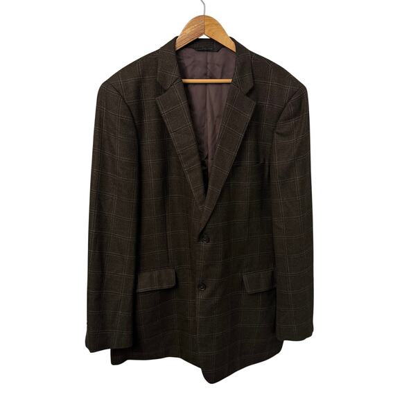 Loro Piana Other - Loro Piana Cashmere Blazer Mens 48 L Brown Windowpane Sport Coat John Nordstrom